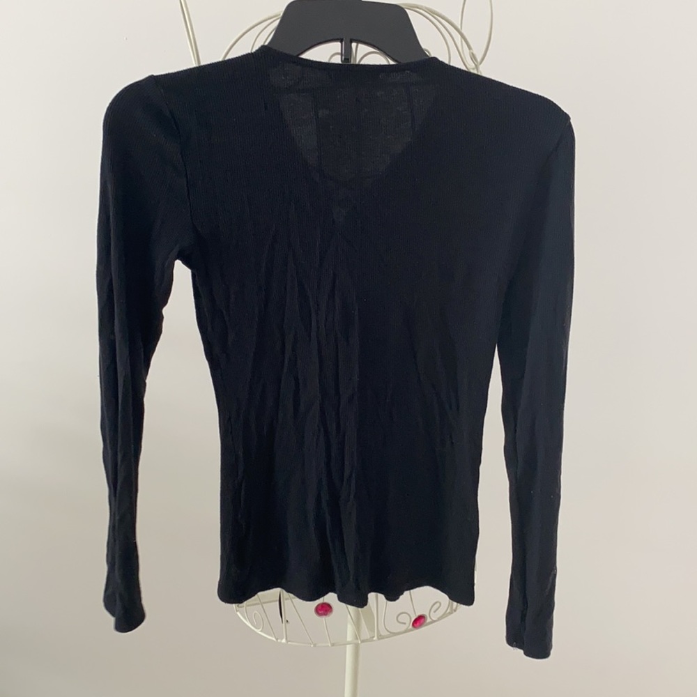 EXPRESS Ribbed Lace-Up Top - Picture 4 of 5